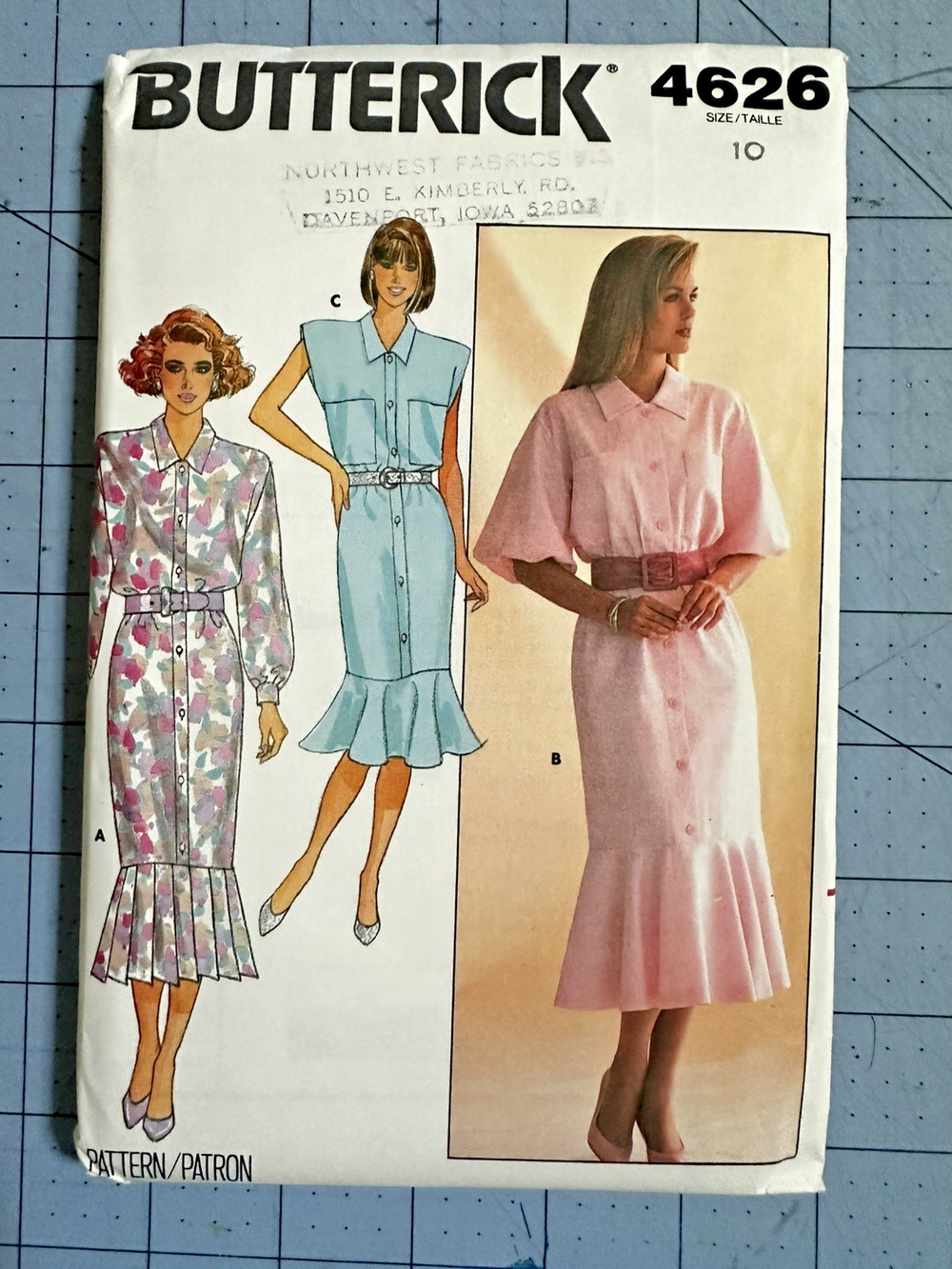 UNCUT Butterick 4626 Misses Dress 1987 Size 10